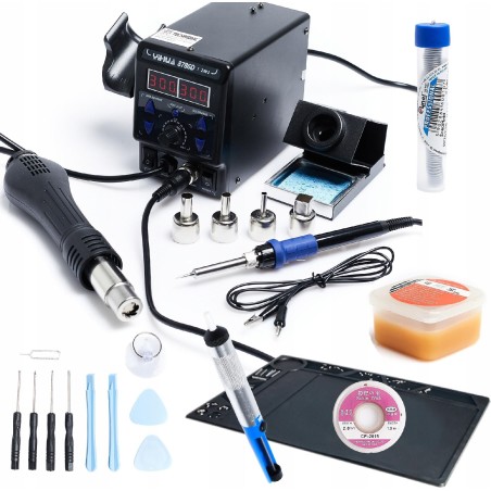 Techrebal GROSSES SET 2-in-1-Station YIHUA 8786D-I Lötmatte