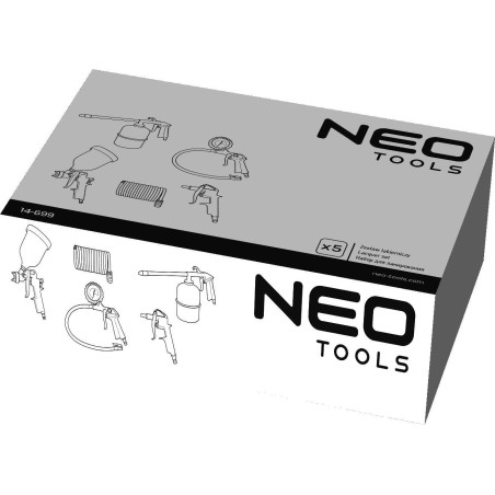 Neo Lackierset (Lackierset, Spritzpistole mit oberem Behälter, 5 Stück)