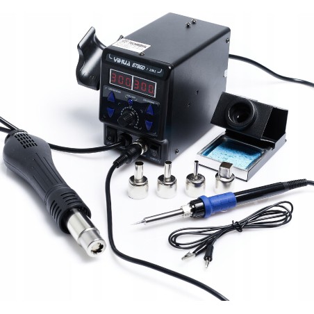 Techrebal 2-in-1-Lötkolben YIHUA 8786D-I mit Lötspitzen und Lötpaste