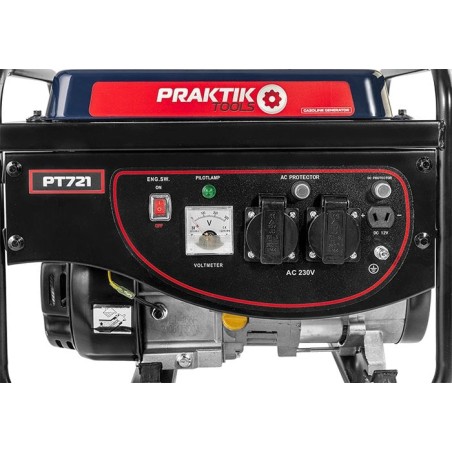 Benzingenerator PRAKTIK PT721, 900 W, Kraftstofftank 4,2 l