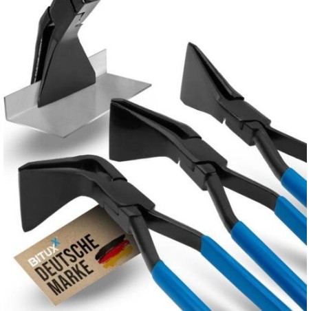 Bituxx Dachdeckerzange Blechbearbeitungszange/Biegezange 3-teilig