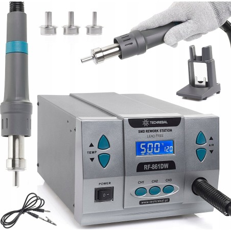 Heißluft-Lötstation Techrebal RF 861DW 1000 W, leistungsstark