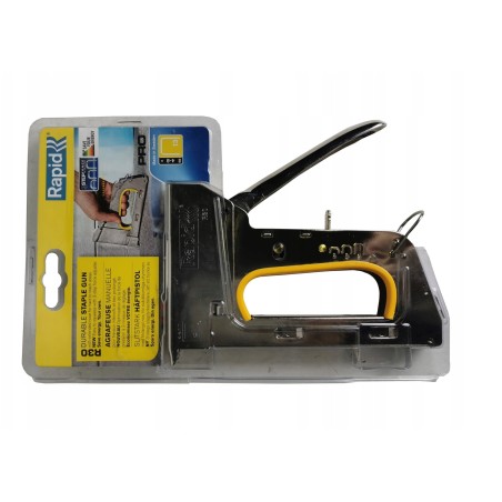 Heftpistole R30 aus Metall mit Heftzange – Klammertyp 13, Länge 6/8 mm, einstellbare Schlagkraft Rapid