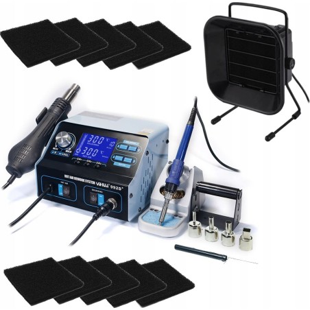 Techrebal Lötstation Yihua 992D+ + Dampfaufnehmer + 10 Filter
