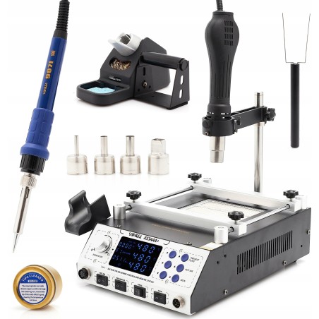 Heizgerät Lötstation 853AAA+ 1270 W 4-in-1 Absauggerät Heißluftlötkolben Lötspitzen Matte Zubehör
