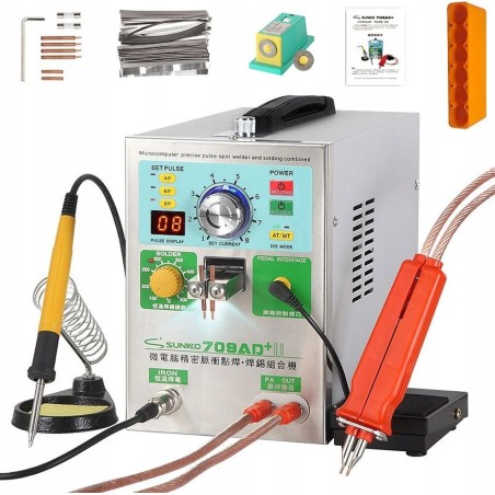 Techrebal Set: Impuls-Schweiß- und Heißsiegelgerät SUNKKO 709AD+