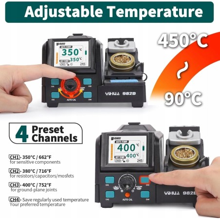 Yihua YIHUA 982D Präzisions-Lötstation mit 3 Lötspitzen
