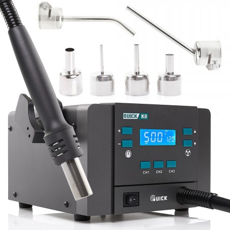 Heißluft-Lötstation Quick K8 mit 6 Düsen