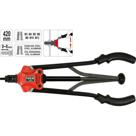 Yato Handnietmaschine für Blindniete M3–M12