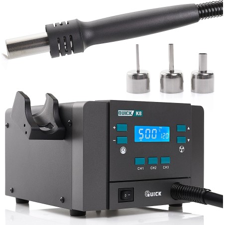 Heißluft-Lötstation Quick K8 1000 W – Nachfolger des Modells 861DW – leistungsstark