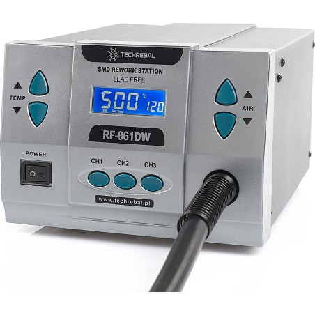 Kunststoffschweißgerät Hot Air Techrebal RF-861DW 1000 W, Set mit 5 Klebstoffen und Netz