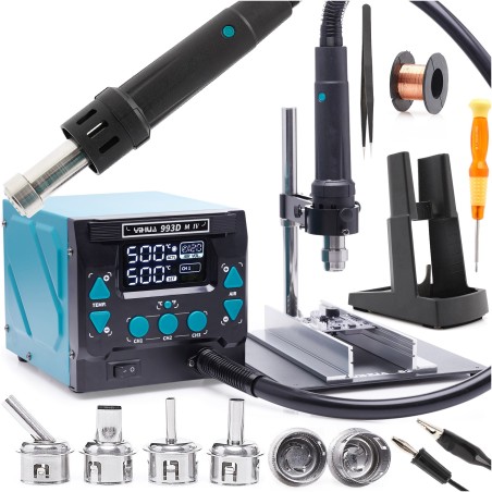 Heißluft-Lötstation Yihua 993DM-IV 1000 W mit Halterung für den Lötkolben