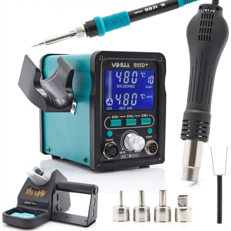 Techrebal YIHUA 995D+ Heißluftstation 3-in-1-Set Lötkolben