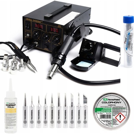 Techrebal Lötstation Yihua 968DA++ Lötspitzen KIT10