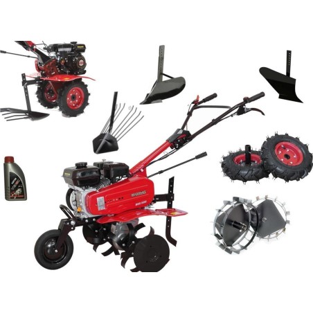 Motorhacke 4iConcepts HGS 500 HORTMASZ mit Benzinmotor + 9-teiliges Zubehörset