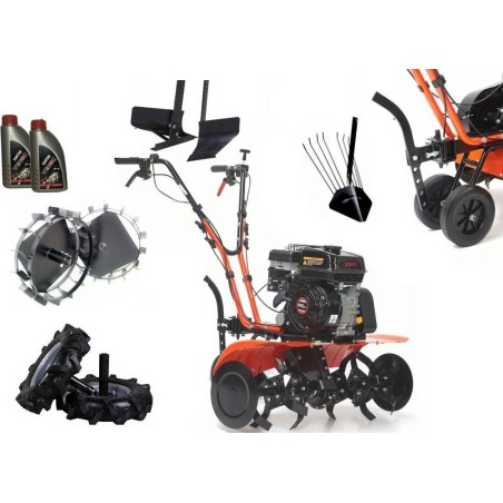 Hortmasz-Motorhacke HGS 6580 L HORTMASZ, benzinbetrieben + 7-teiliges Zubehörset