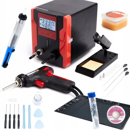 Techrebal Entlötstation ZD-8915 + ESD-Matte, Geflecht, Flussmittel