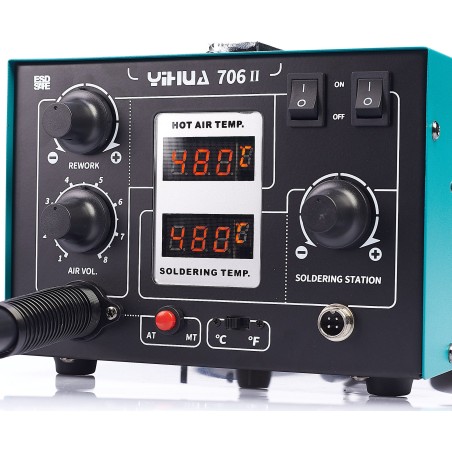 Heißluft-Lötstation 706 II, Flussmittel, Matte, Silikonhalterung