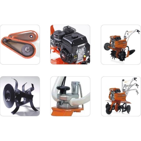 Triunfo-Motorhacke TRIUNFO TH50 ProR – Benzin-Motorhacke mit Honda-Motor, 3 Gänge / 5,5 PS / 60 cm bis 90 cm