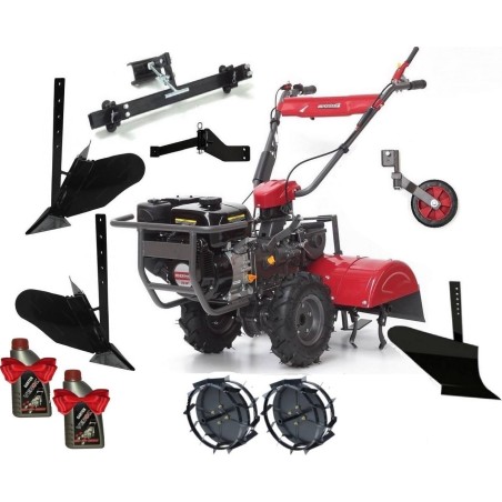 Triton-Motorhacke HGS X620N von HORTMASZ, benzinbetrieben mit Antrieb + 9-teiliges Zubehörset