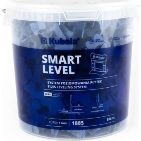 Kubala Klammern zum Ausrichten von Fliesen, 1,0 mm, 800 Stück + 20-Liter-Eimer (1 Karton)