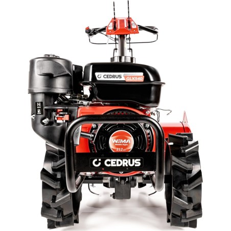 Cedrus CEDRUS GLX540 Motorhacke – Benzinbetriebene Garten-Motorhacke mit Gegenlaufantrieb, 5,5 PS / 54 cm, Weima 170F/P