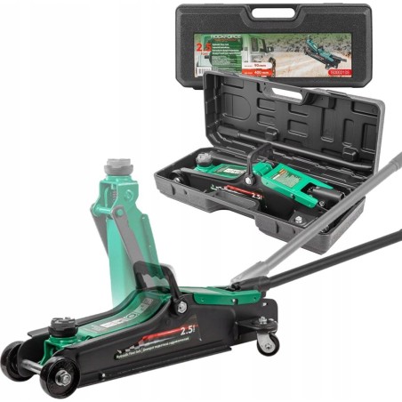 Rockforce Hydraulischer Werkstattheber 2,5 t (min. Hubhöhe 90 mm, max. Hubhöhe 400 mm) im Koffer