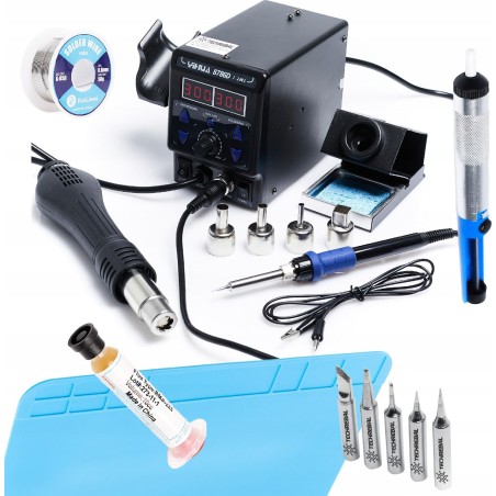 Techrebal 2-in-1-Heißluft-Lötstation YIHUA 8786D-I + Unterlage