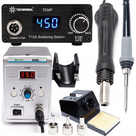 Techrebal TECHREBAL Heißluft-Lötstation + Lötkolben T12