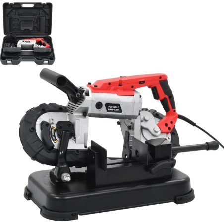 vidaXL Bandsäge mit Ständer und Transportkoffer, Stahl