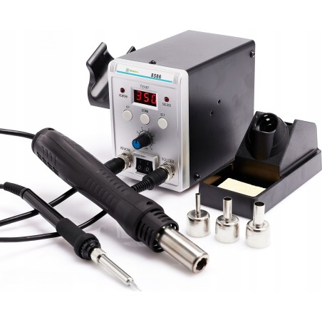 Techrebal 2-in-1-Lötstation HOTAIR Lötkolben 8586 Lötspitzen