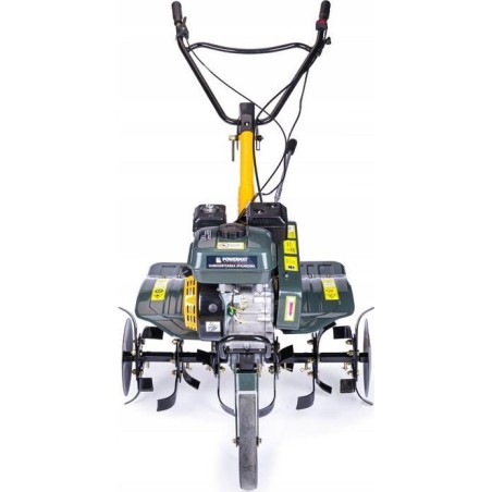 Powermat-Motorhacke – Benzinbetriebene Motorhacke, Kultivator, 7 PS, 90 cm, Pflug – Powermat PM-GGS-700M
