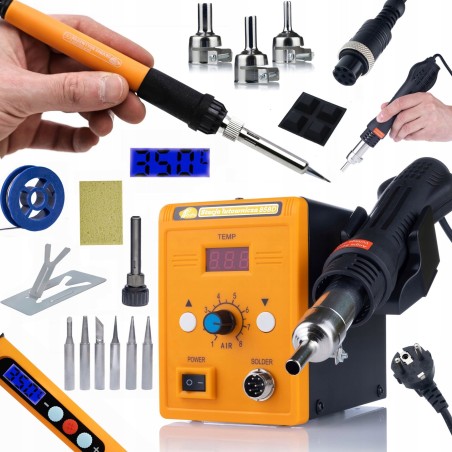 Rosfix SET: HEISSLUFT-LÖTSTATION 858D + LÖTSTIFT MIT DISPLAY