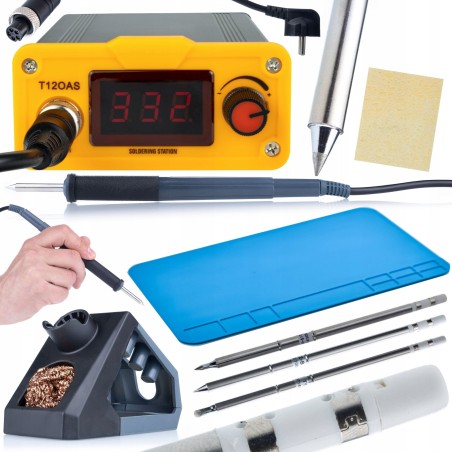 Rosfix Lötstation-Set für T12-Spitzen, 3x T12-Spitzen, Silikonmatte