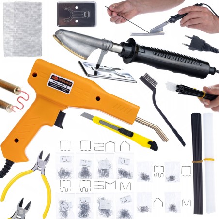 Rosfix Lötkolben, Kunststoff-Lötkolben + Heftgerät mit 200 Heftklammern + 800 Heftklammern in 8 Ausführungen