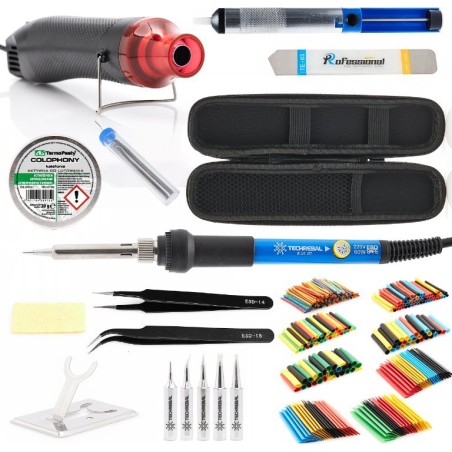 Blue Jet 60-W-Präzisionslötkolben mit Temperaturregelung, 17-teiliges Set