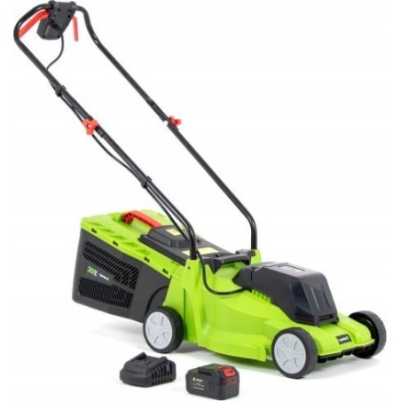 Krysiak Akku-Rasenmäher – 4-Ah-Akku-Rasenmäher mit Ladegerät, 32 cm