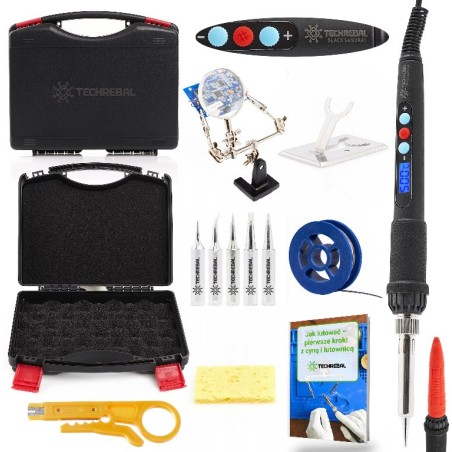 Set: Präzisionslötkolben 60 W Black Samurai TBS60W + 11 Zubehörteile