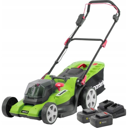 Akku-Rasenmäher 4Garden AM4422S 4GARDEN Akku-Rasenmäher + 2 Akkus à 4 Ah + Doppel-Ladegerät