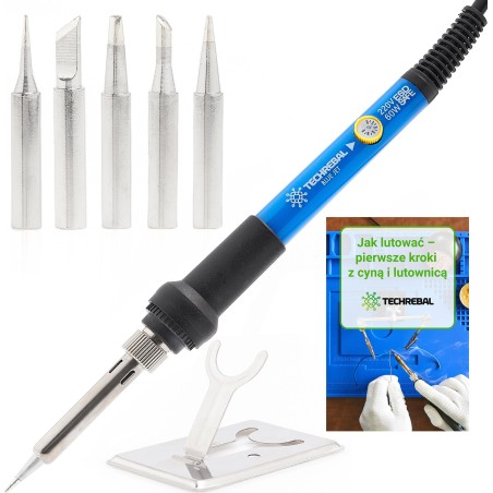 Präzisionslötkolben mit Display und Spitzenetui, 60 W, Set von Techrebal