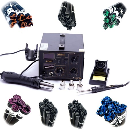 Techrebal Set: Kunststoffschweißgerät Yihua 852D+ + Klebstoff PLAST 1