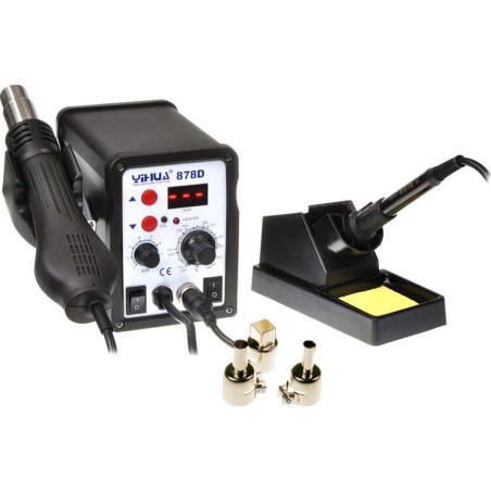 Techrebal Set: Kunststoffschweißgerät Yihua 878D + Klebstoff PLAST 1