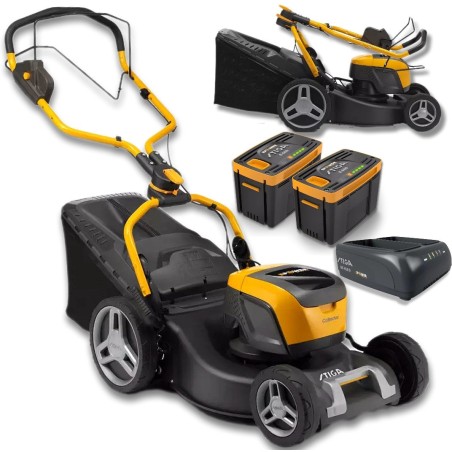 Akku-Rasenmäher Stiga Collector 548e S Set mit 2 x 4 Ah
