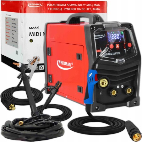 Weldman Halbautomatisches Schweißgerät IN.WELDMAN MIDI MIG222 SYN  MIG/WIG/Handschweißen