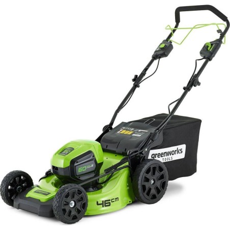 Greenworks 60-V-Akku-Rasenmäher mit 46-cm-Mähdeck (GD60LM46SP)
