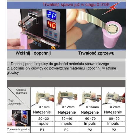 Techrebal Set: Impuls-Schweiß- und Heißsiegelgerät SUNKKO 737G