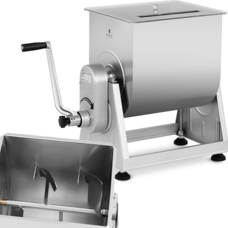 Royal Catering Handmixer für Fleisch und Wurstbrät aus Edelstahl, 28 l