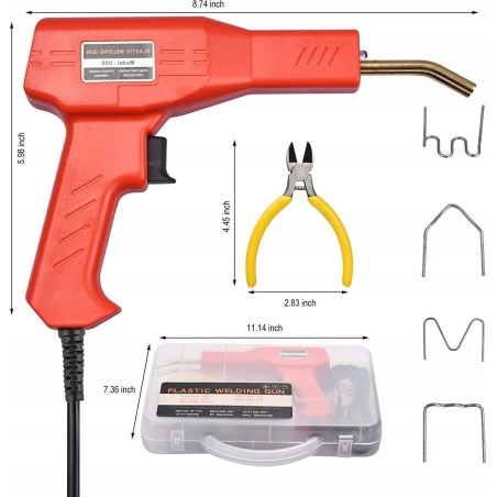 Techrebal Kunststoffhefter Kunststoffschweißgerät 800 Heftklammern
