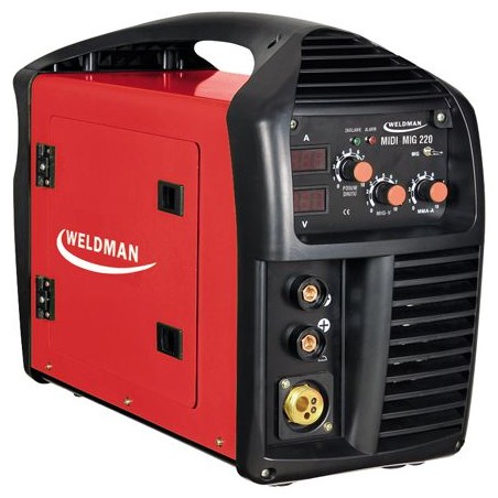 Weldman Halbautomatisches Inverter-Schweißgerät MIDI MIG 220 A, 230 V (103 111)