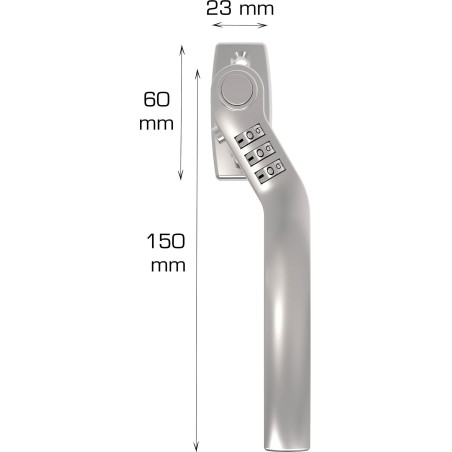 Startseite IT Fenstergriff mit Dreifach-Code – rechts